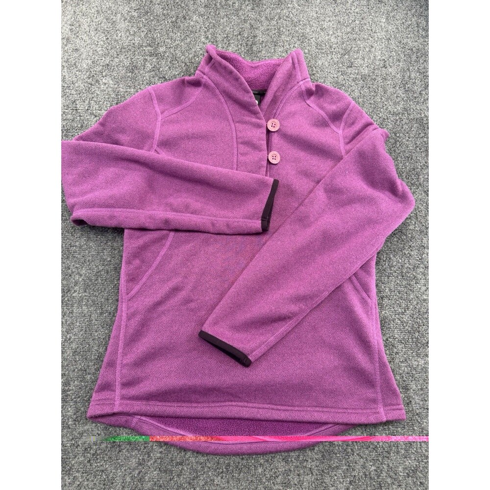 The North Face Women's Purple Button Shawl-Collar Pullover Size M Pre-Owned